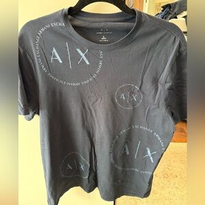 Armani Exchange Navy Logo Tee